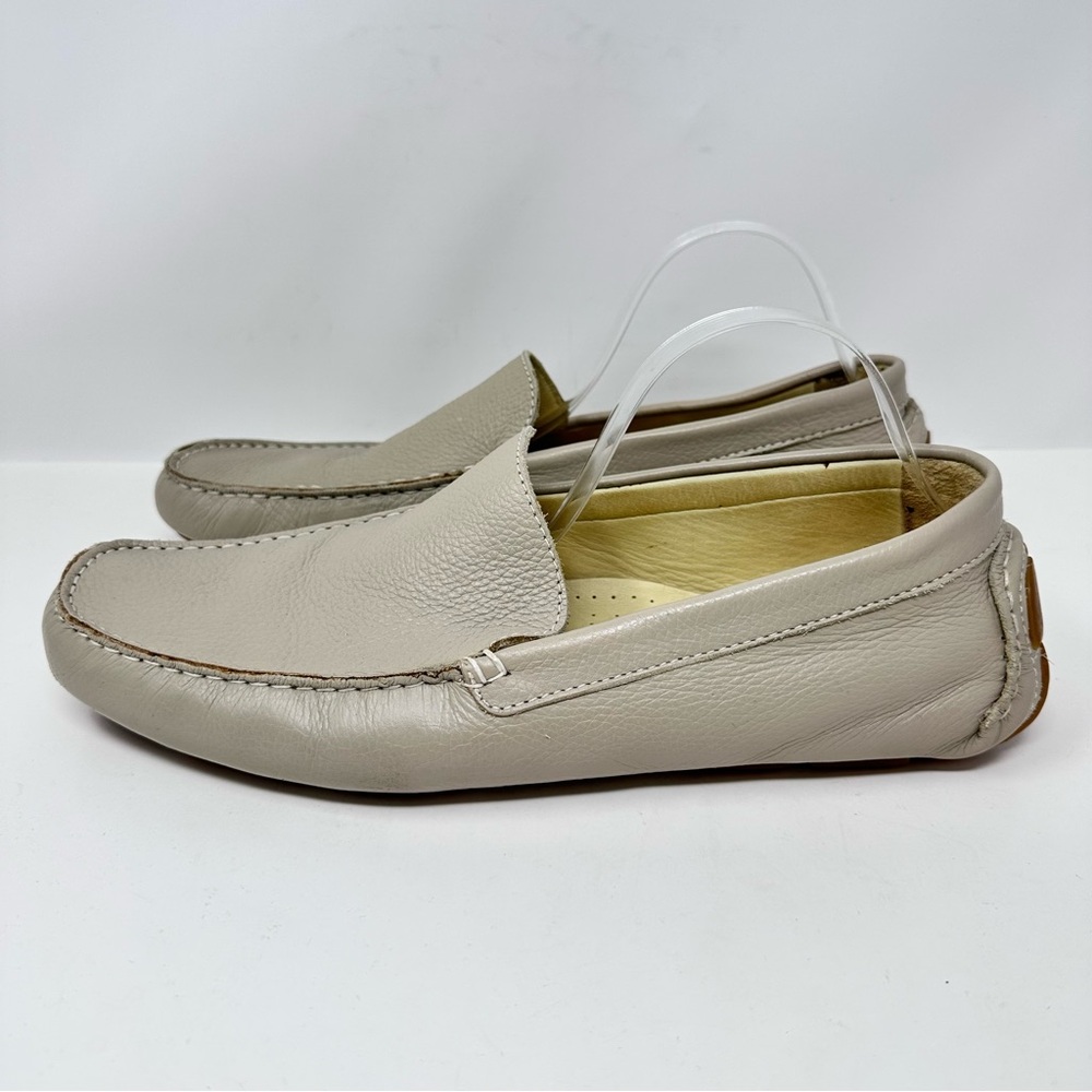 Bacco Bucci Devers Leather Loafers Ivory Size 14